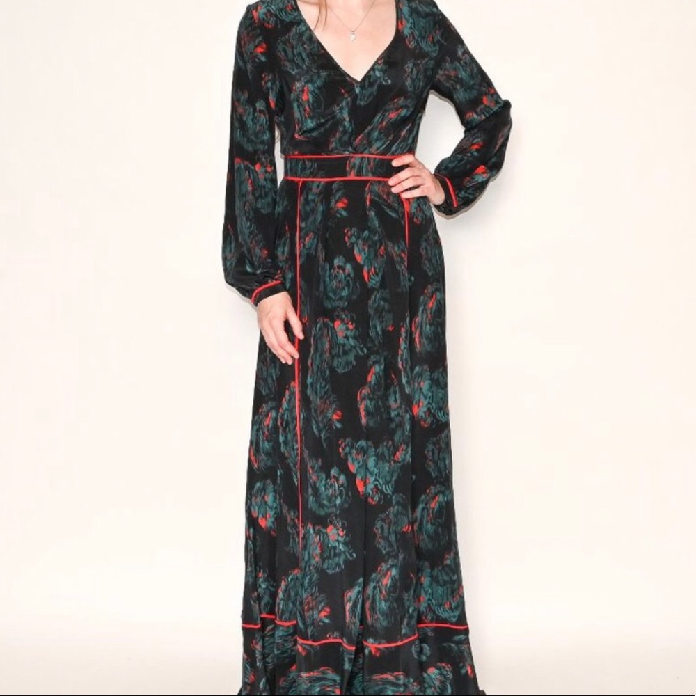 MARCHESA VOYAGE Printed Silk Maxi Dress. - Picture 2 of 7
